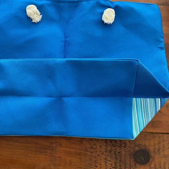 DEI Dennis East International Beach Bag Tote, Blue Stripe -Brand NWT - Picture 5 of 5